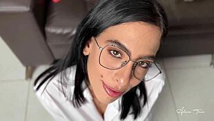 Alicia Trece anal solo tries everything for secretary job! 🔥🍑