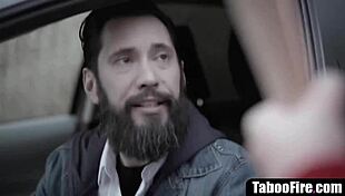 Hot Brunette Teen Takes Rough Doggystyle Pounding from Creepy Stud!