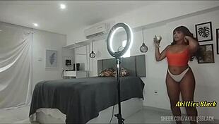 Pretty brunette blogger spreads legs for ac technician's huge black cock and screams in orgasmic bliss