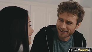 a cute blonde college girl gets shyly sensual with her natural tits