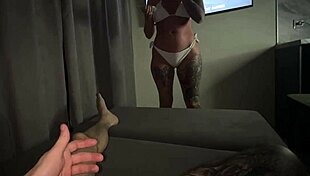 after beach stepmom wants me rubbing her red ass... oops