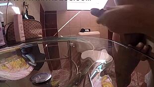 handjob from behind in bathroom homemade couple view from two angles