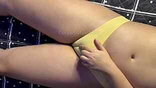 Can't resist flashing my juicy latina's huge puffy pussy lips from home?