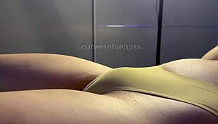 Can't resist flashing my juicy latina's huge puffy pussy lips from home?