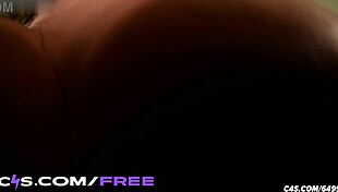 Busty milf smothers face in giant tits and deep cleavage