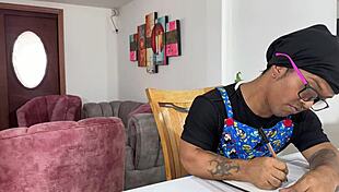 pregnant latina stepsis fucks tiny dwarf's tight ass hard for homework help then creams it