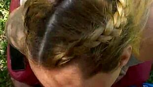 Si Papi! Big Natural Tits Outdoor Kisses Lead To Hot Cumshot! 