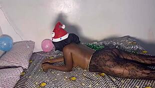 we shared my girlfriend's ass with santa claus on christmas