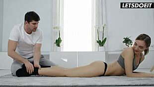 Petite Ukrainian Teen Oxana Chic's Yoga Ignites Wild Sex