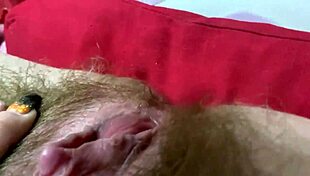 this hairy pussy big clit comp drips with pissing cums and wetness
