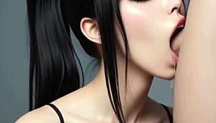 inexperienced asian ai tries first blowjob collection