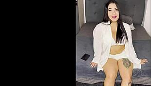 big booty latina slut's first casting with monster cock pounding 😈🍑