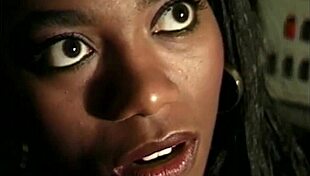 Ebony slut bends over office desk for doggystyle pounding and black monster cock muff dive