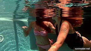 i'm diving underwater with this sexy serbian lesbo russian babe