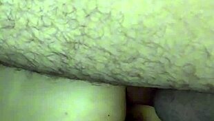 First time anal standing up, brunette's ass milked and dripping cum!