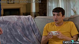 Stepson stares at Dee Williams' wet milf pussy in taboo mother-in-law roleplay