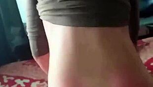 Real homemade latina couple worships big asses in lingerie