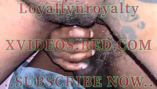 Stroke to thick ebony pussy dripping wet orgasms