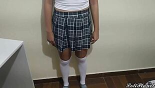 tricking my schoolgirl stepdaughter with homework daddy style