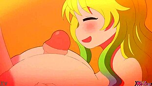 Lucas unleashes big wet titfuck cumshot on massive tits monster cock