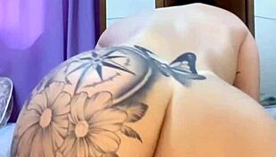 latin babe dances then fingers tight ass under shower