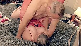 granny red riding hood rides huntsman's fat cock with toys 😏