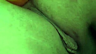 Chubby brunette gapes ass with rainbow dildo creampie
