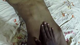 Skinny Teen's Shaved Pussy Takes BBC Cumshot on Belly Then Licks Milk Clean