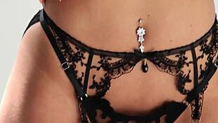 sexy teen in black lingerie pussy hammered hard by monster cock riding