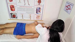 Naughty Nurse Strokes Patient's Rock-Hard Monster Cock to Explosive Release?