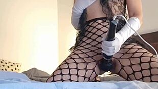 Halloween Ebony Bride Cosplay Fingers Wet Pussy Orgasm