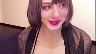 sexy cat ear ladyboy masturbates live while fucking her tight ass