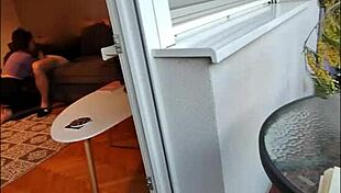 my stepmom sneaks a peek while i suck my husband's throbbing cock