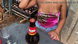 alice's first time on the show she sits on that thick old cock at the bar