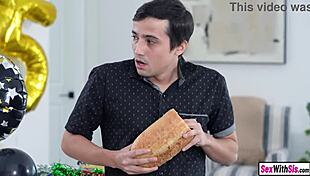 tiny blonde teen's tight pussy wrecked by stepbro post-party!