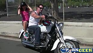 Bike ride turns wild with Elizabeth's double ride 😈🔥