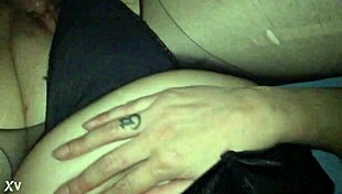 trim milf in tight leggings nylon teases curves closeup