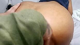 this ebony teen prostitute bends over spreading her gaping ass wide for christmas anal celebration