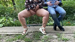 my mother-in-law's wet pussy drips hot nectar just outside in her miniskirt