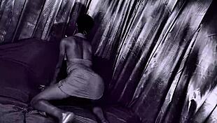 gf and friend tag-team her with bbc double penetration filling pussy mouth all holes socks on