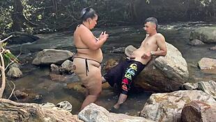 Whoa 😍 risky rio sex with her bent over dripping wet pussy getting monster cock pounded hard!