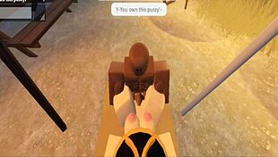 picture a robloxian witch's big tits and ass wrecked by black cock