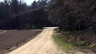 she fingers wet pussy outdoors while he strokes watching closely?