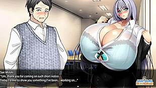 i'm sae mizuki showin' off my huge tits at work in 3d ep7