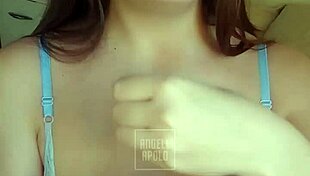 your cute big ass blonde princess guides your jerk off with her natural tits bouncing