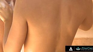 Busty Jessa Rhodes gives nuru massage to boss's pervert assistant