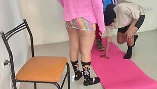 trainer's threesome devours two busty asses in sweaty gym orgy