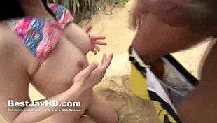 airi minami's insane deepthroat ends in bathroom creampie at wild party?