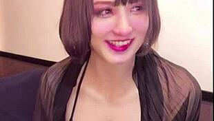 sexy cat ear ladyboy masturbates live while fucking her tight ass