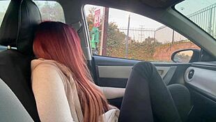 Italian Long Hair Milf Sexy Smoking Fetish Car Session